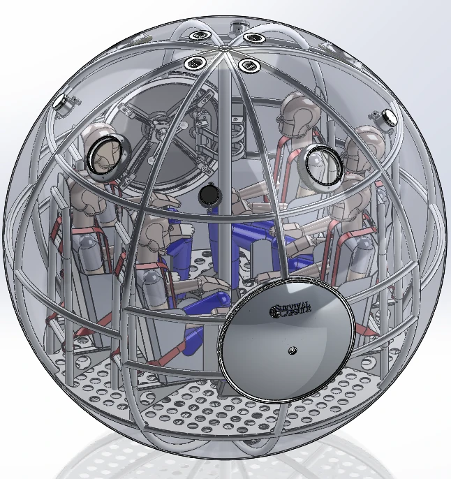 The Survival Capsule has an internal steel frame