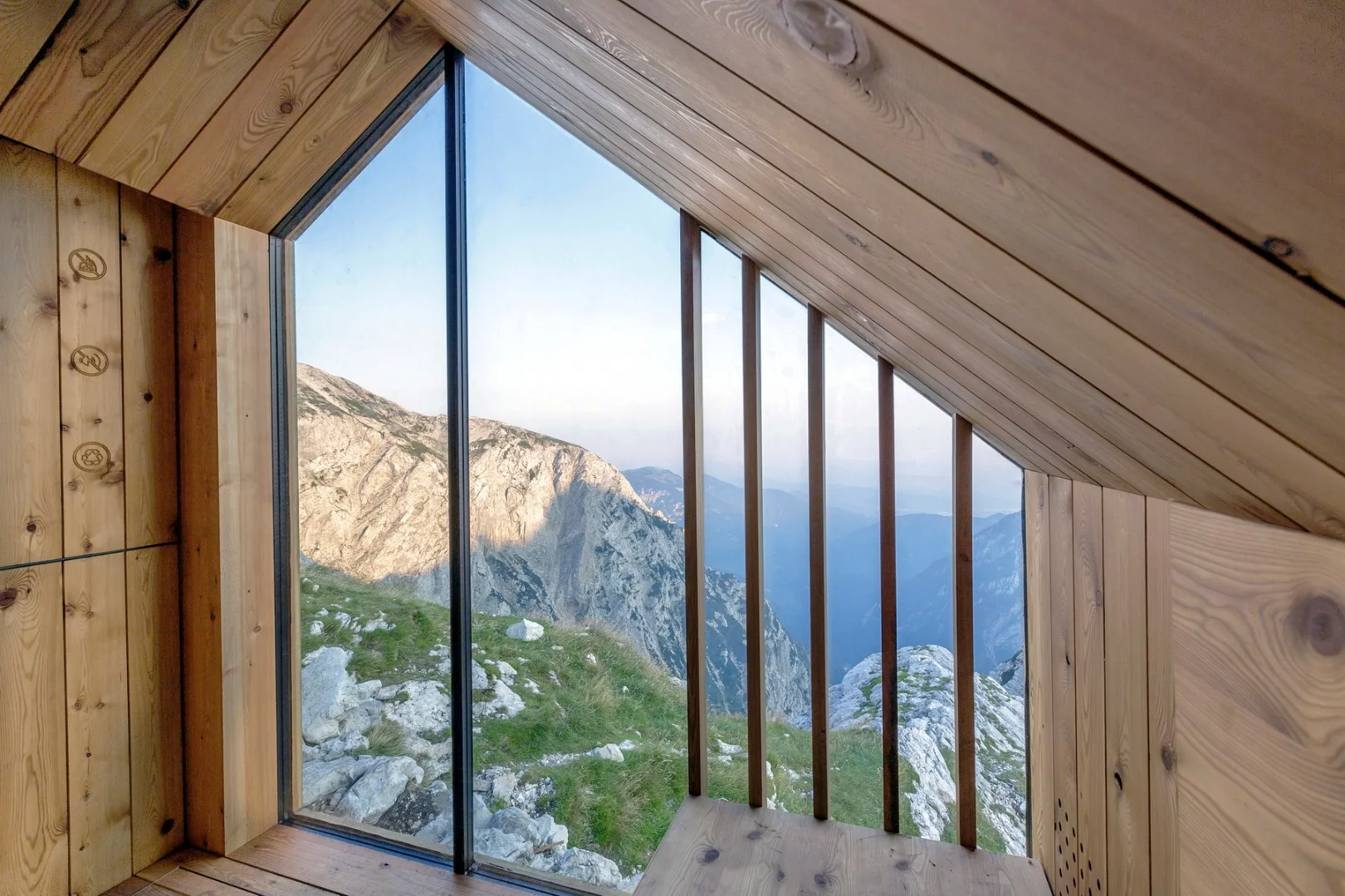 The first module features the entrance, storage space and a compact food preparation zone