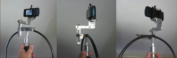 The prototype Circle Thing's mounting and handle system