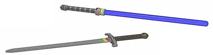 Sabertron comes in two different styles