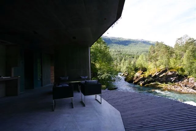 The hotel also features a day spa that has been built in a similar style to the cabins