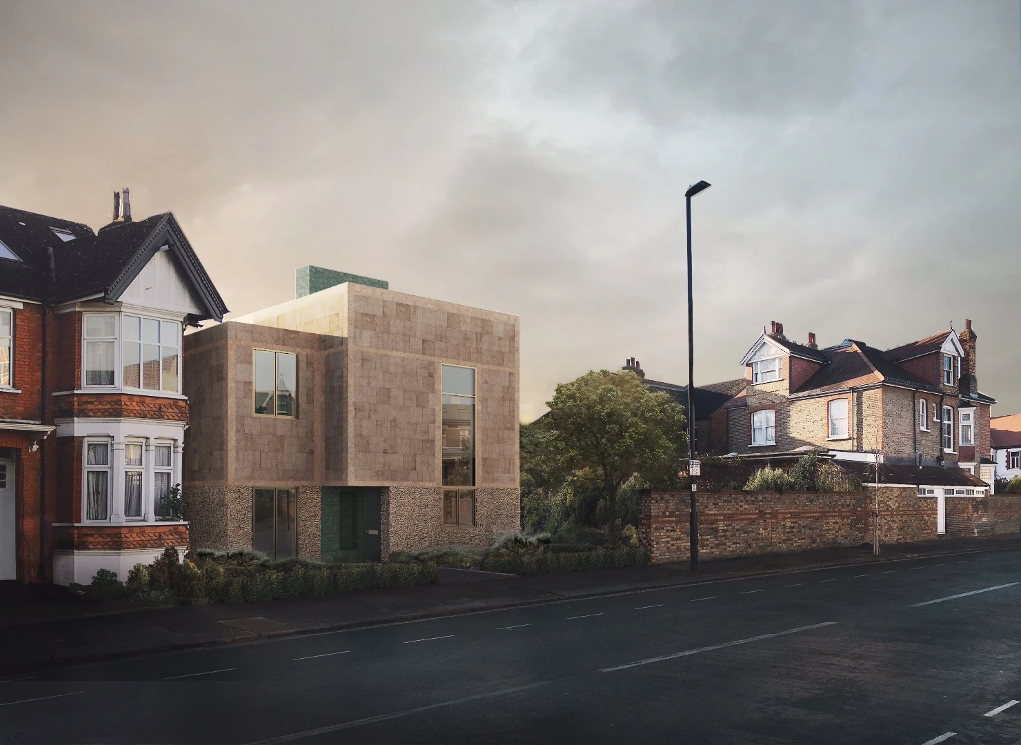 Skene Catling de la Peña’s design for Cube Haus is centered around a stove that will provide heating and cooking, as well as serving as structural core of the house