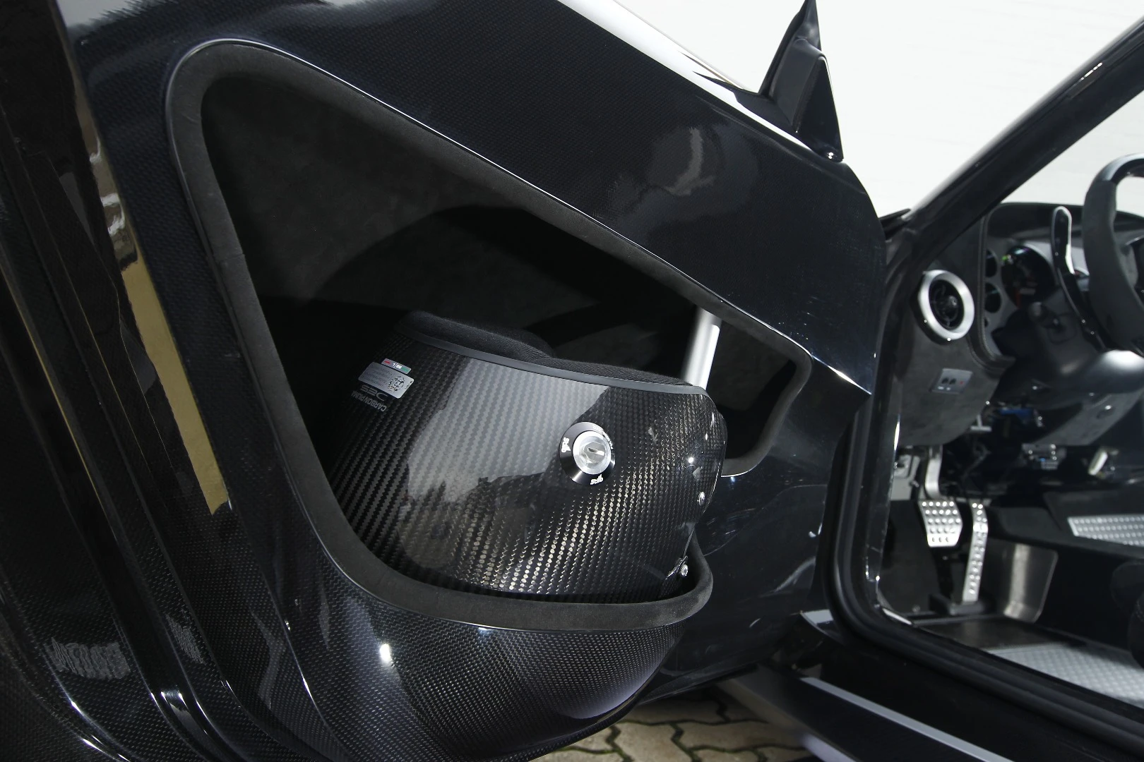 An interesting interior quirk of the original Stratos was that it had pockets in the doors to fit a racing helmet