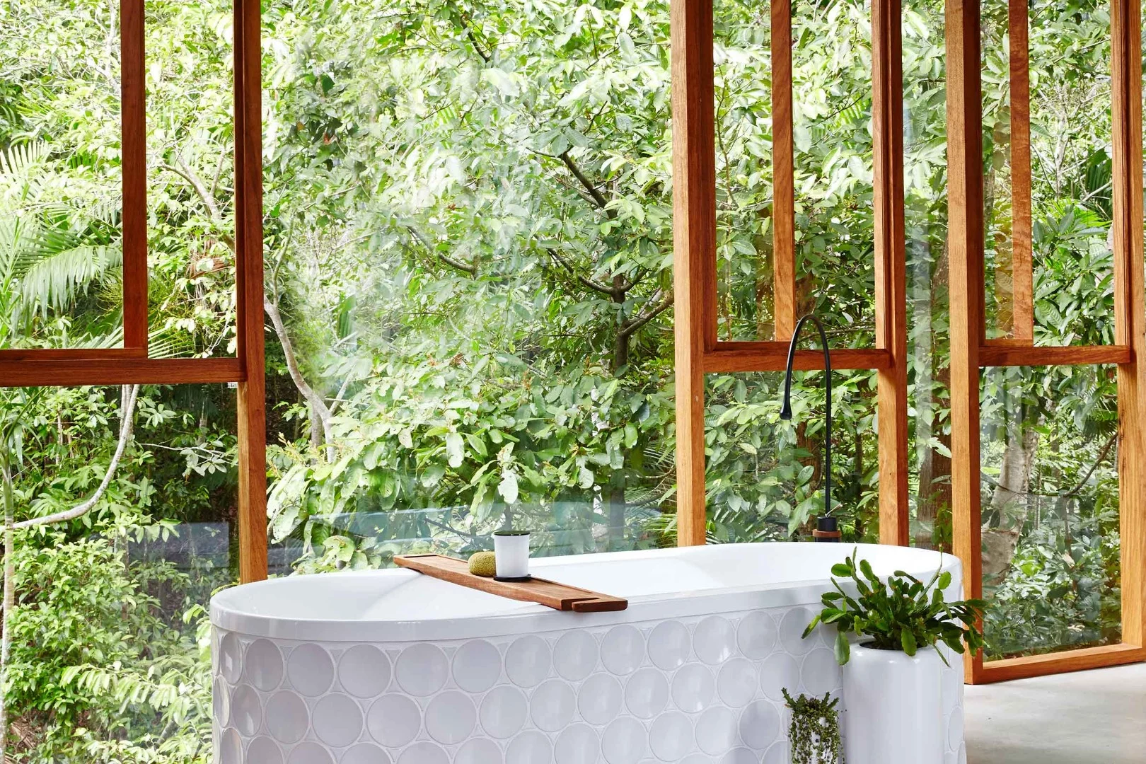 The award-winning interior of the Planchonella House in Australia's north