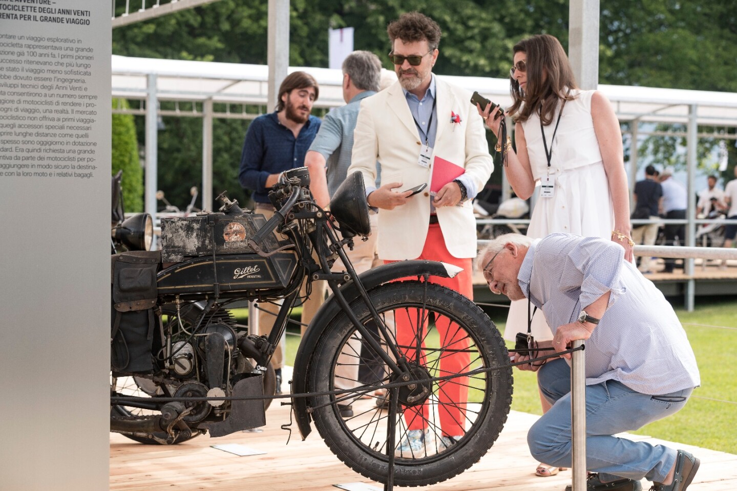 This 1926 Gillet Tour du Monde 350cc single was most likely the first round-the-world motorcycle, having been used by celebrated French journalist and traveler Robert Sexé in his motorcycle travels of 1926 as he traversed 35,000 km across Europe then Russia to Japan, then onward to cross America, all in six months. If you've never heard of Sexé, he's the fellow who is believed to have inspired Herge's TinTin character. Fans of both Sexé and TinTin take great delight in finding similarities between Sexé's photographs and frames in Herge's famous comic strip.
