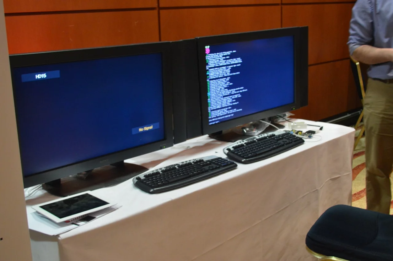 Raspberry Pi demo units at Technology Frontiers