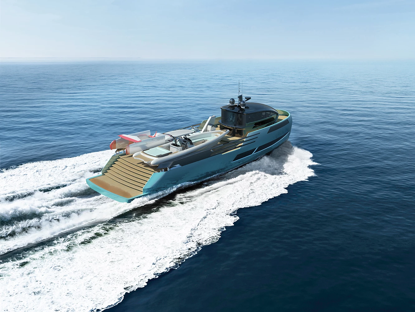 Many a superyacht has space for toys, but the Ice Kite has its own Ice Ghost toy support yacht