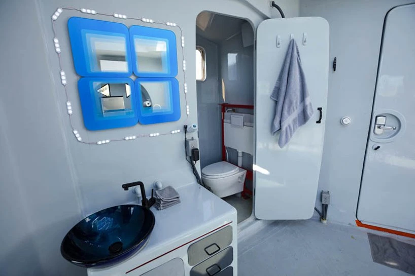 View towards the Lunar Lander's bathroom