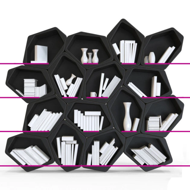 The unique shape of Build has been designed to ensure there are always flat surfaces available on which to place items
