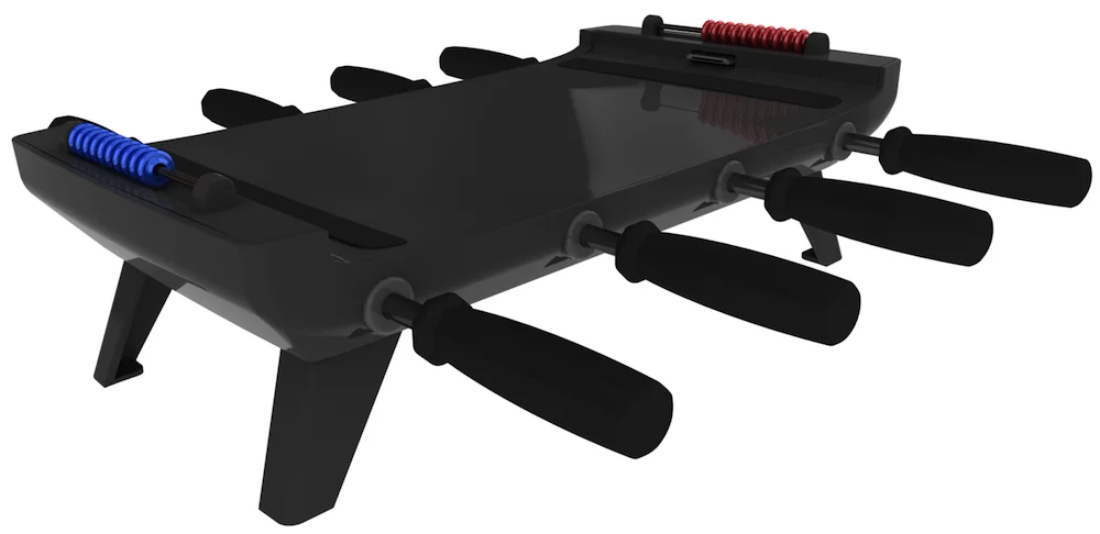 lassic Match Foosball is powered by the iPad's on-board batteries
