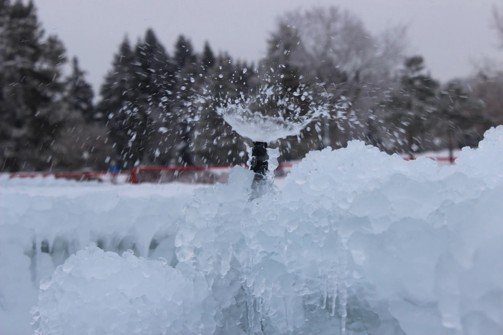 The icicle-making sprinkler