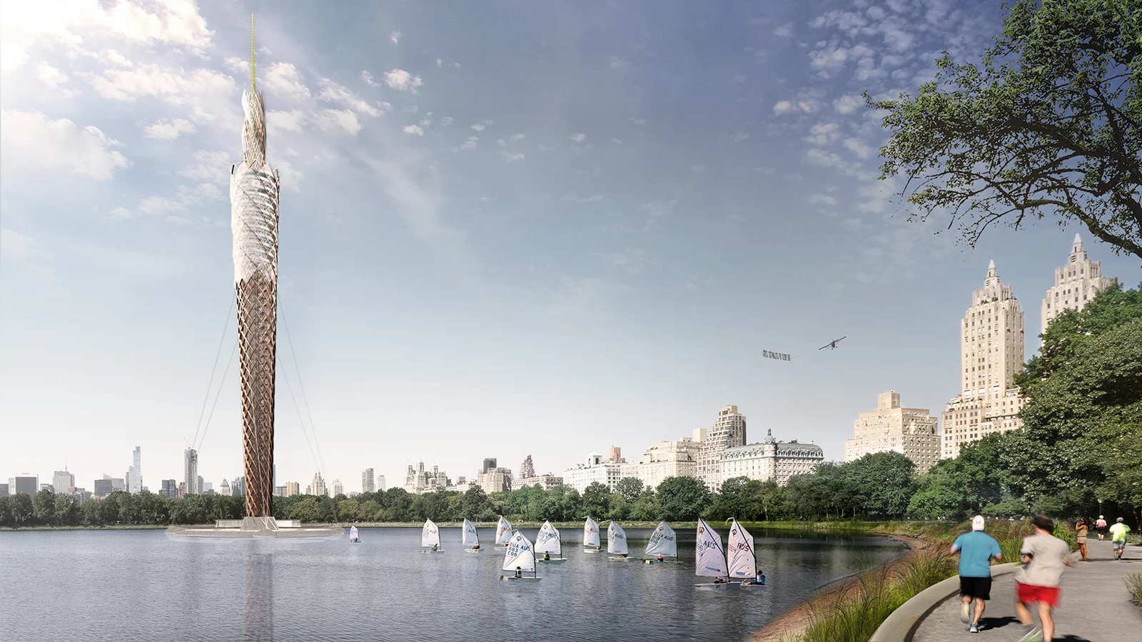 The Central Park Tower would rise to a height of 712 ft (217 m), making it the world's tallest timber tower