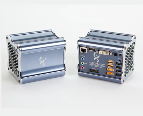 The Xi3 Modular Computer features Dual Core processing power, a host of external connectivity ports, and splits the motherboard over three hot-swappable parts