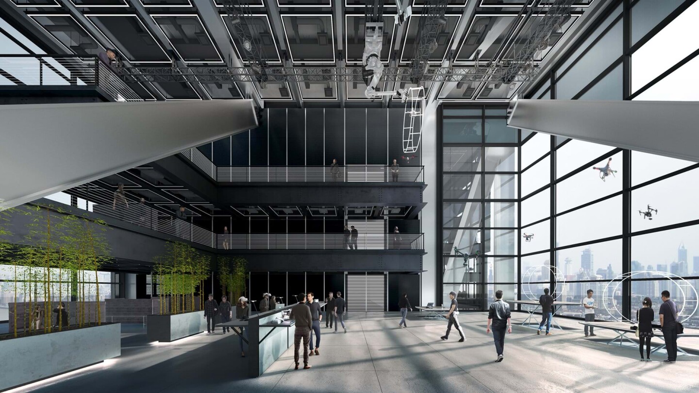 The interior layout of the buildings will be carefully designed to allow DJI to test its drones