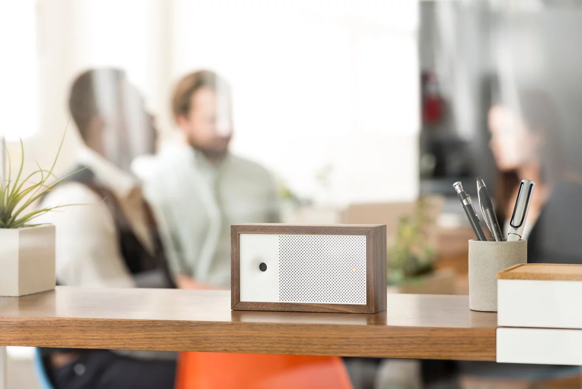 Awair sits inconspicuously in your home, monitoring the quality of the air