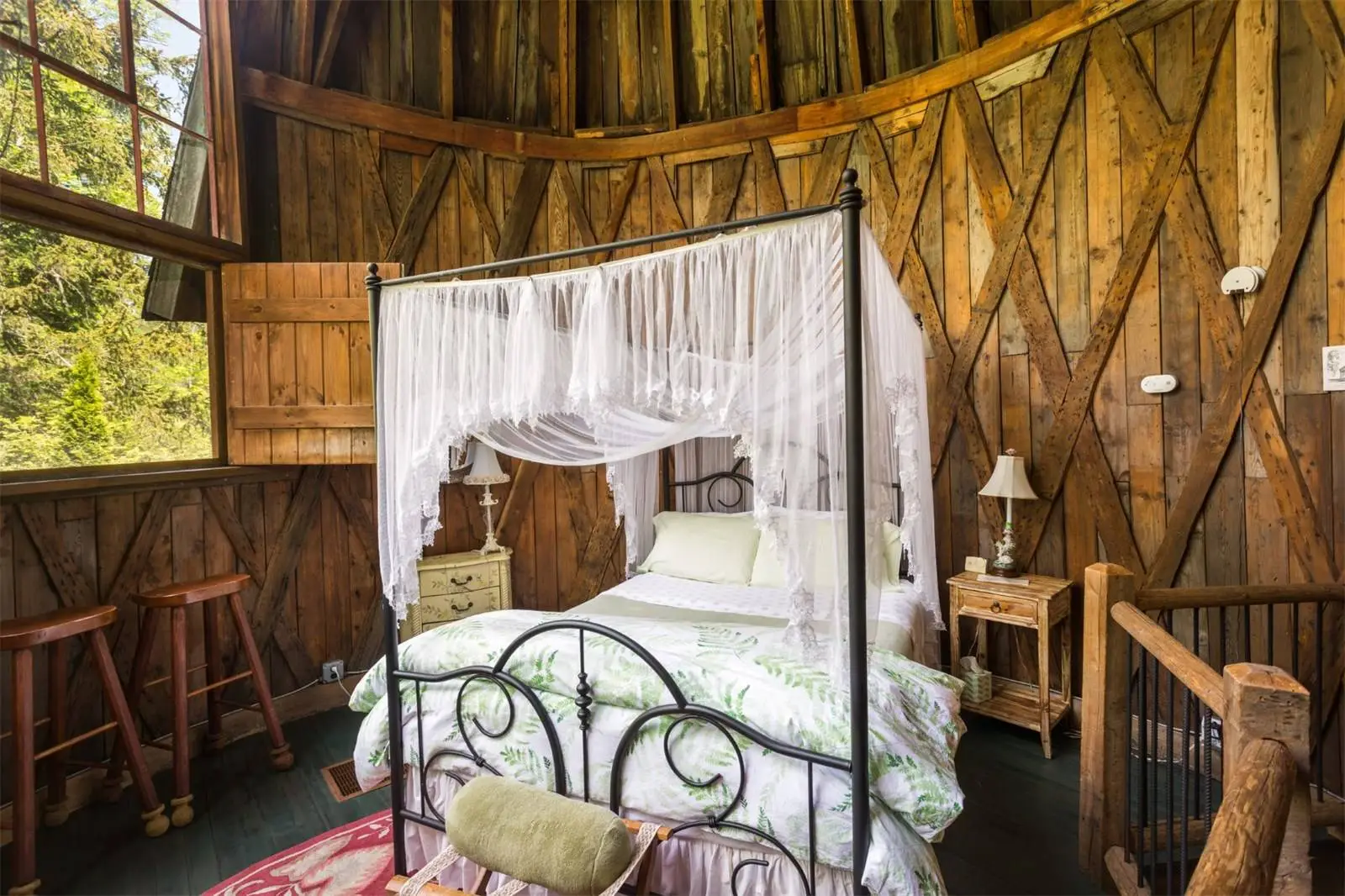 Bedroom inside the Tyringham Gingerbread House estate