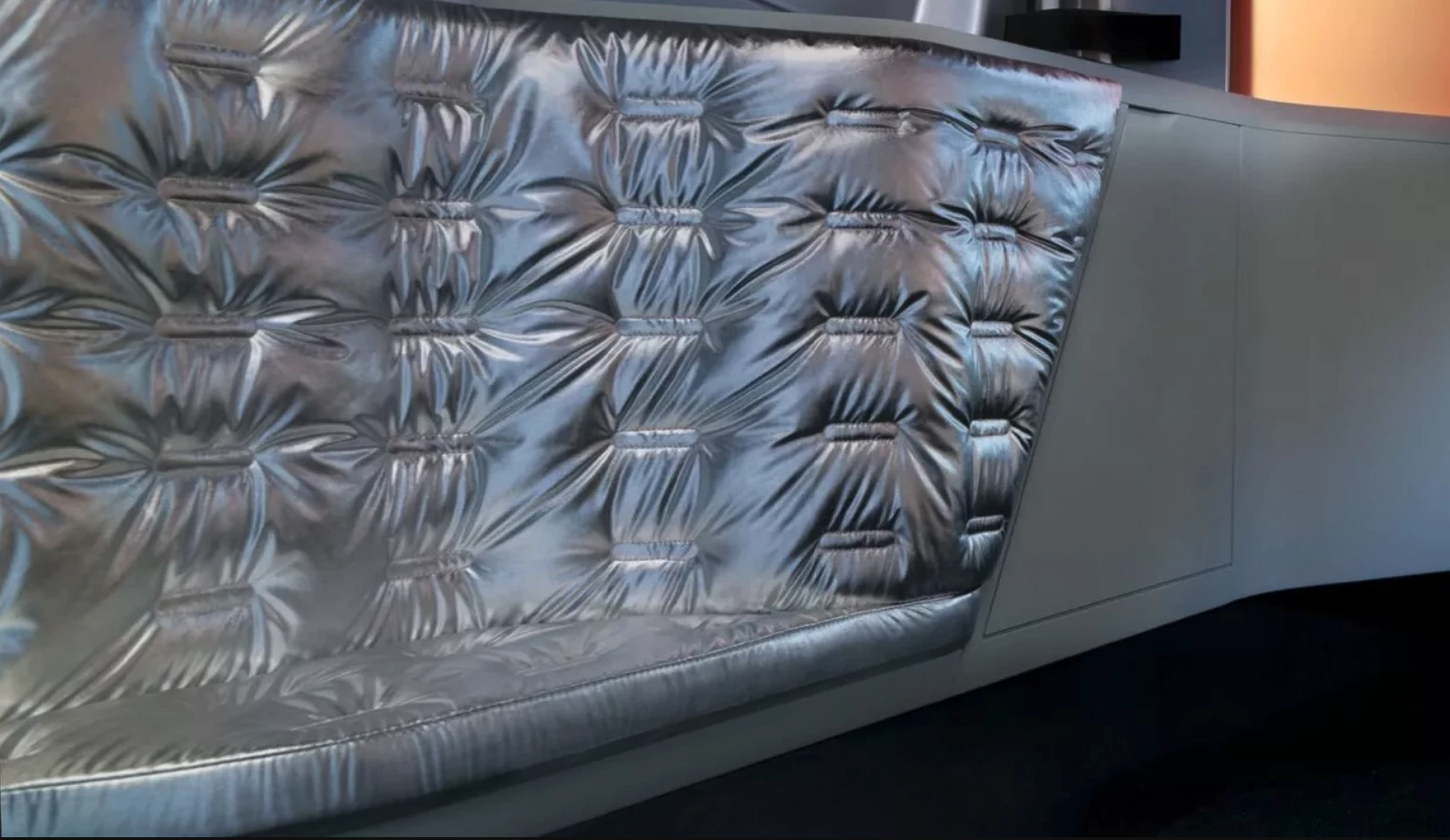 The rear puffy seat provides a nice place to sit and enjoy the view through the rear doors