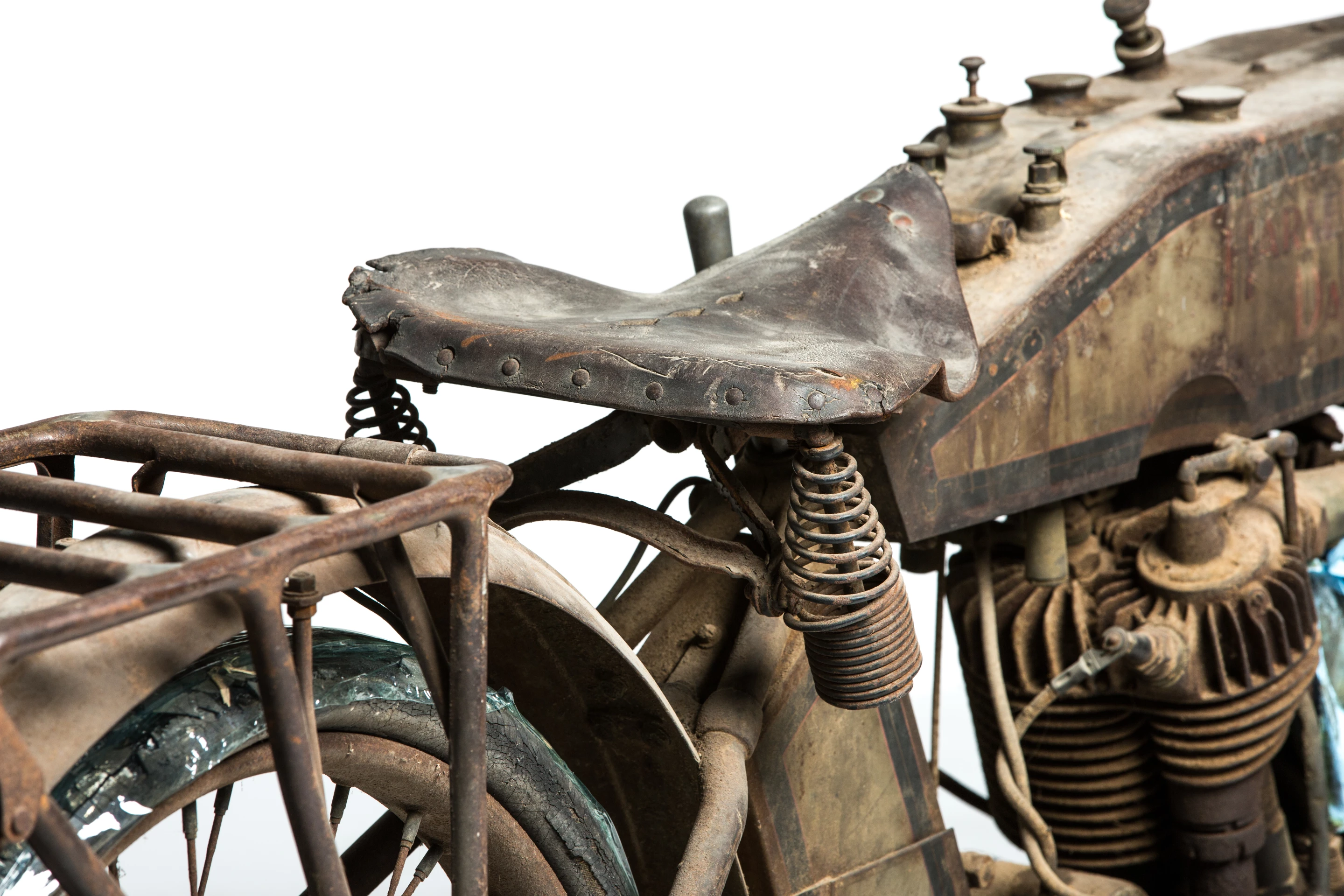 This 1915 twin-cylinder Harley-Davidson Model 11 is in very original condition,with original paint, much of the original pin-striping and an enamel license plate from 1925. It is estimated to fetch between $110,000 and $130,000