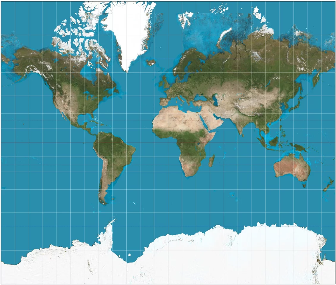The Mercator Projection: the most common world map you'll see