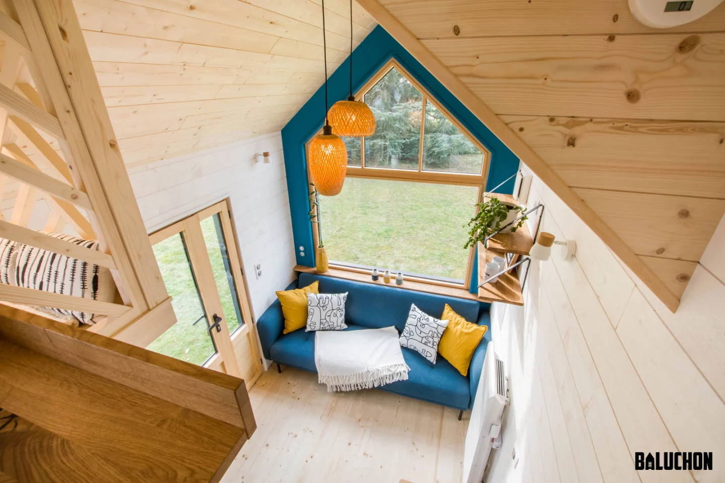 The Chicorée's interior is finished in spruce