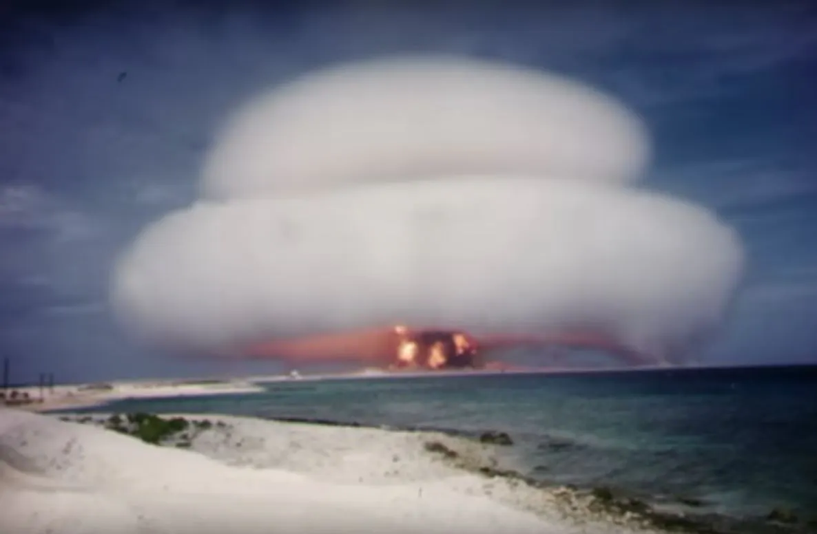 The footage consists of reels of top secret film of above ground nuclear tests that were neglected for decades