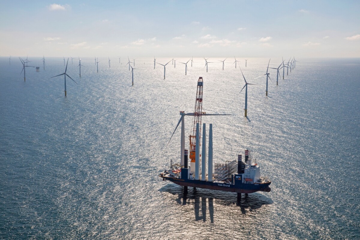 The Gemini wind farm, one of the biggest in terms of size and production, has opened in the North Sea, about 85 km (53 mi) off the Groningen coastline in the Netherlands