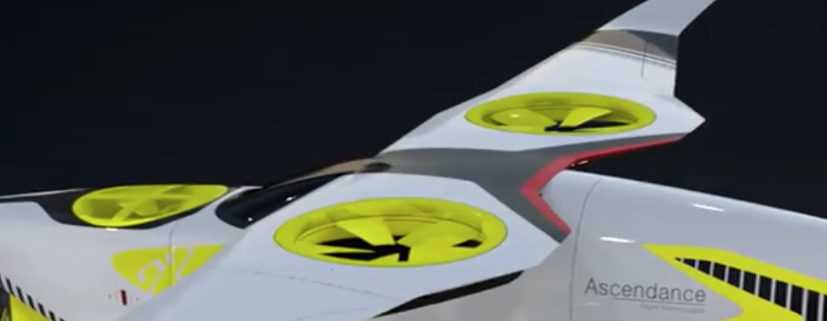 The Atea hybrid VTOL aircraft uses an interesting hub-free fan design