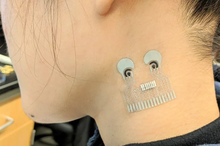 A new wearable patch developed at UC San Diego can be used to monitor blood pressure in addition to various biochemical levels