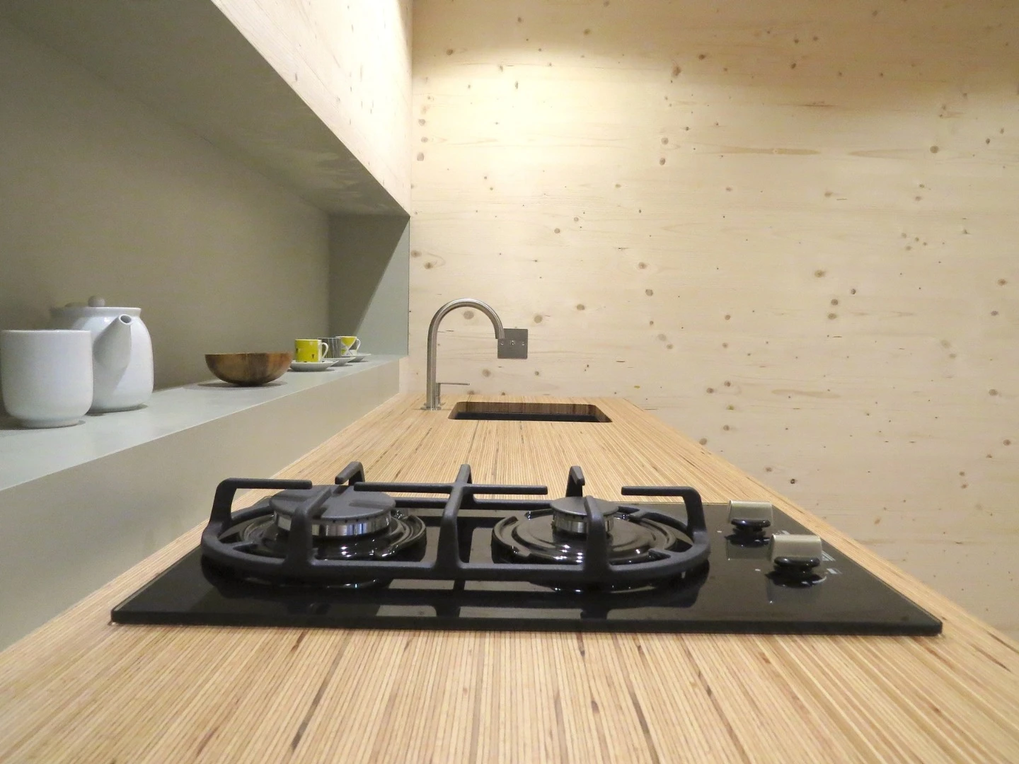 The standard Wave Eco Cabin can be fitted with a compact kitchen