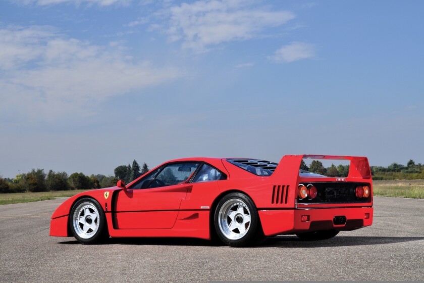 Another car expect to sell in the top 10 of the auction is this 1992 Ferrari F40