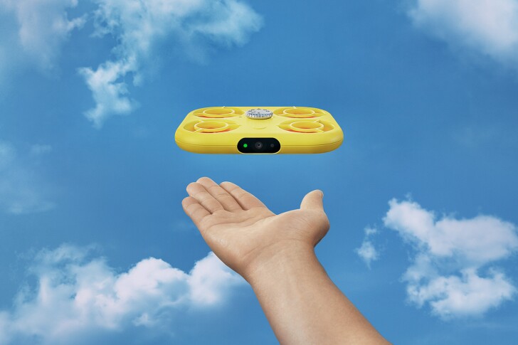 The Pixy pocket drone can autonomously fly around a subject while capturing 2.7K video via the front-facing camera