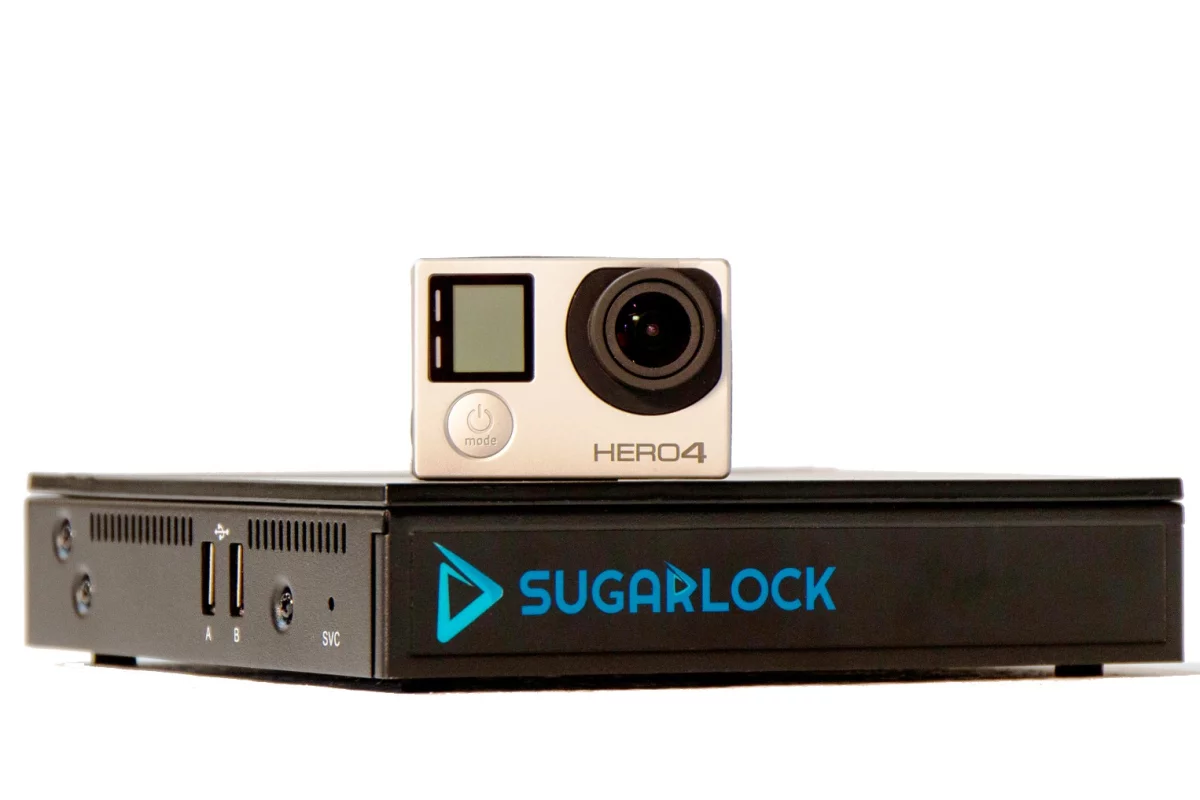 The Sugarlock action cam dock lets you edit video footage on a TV