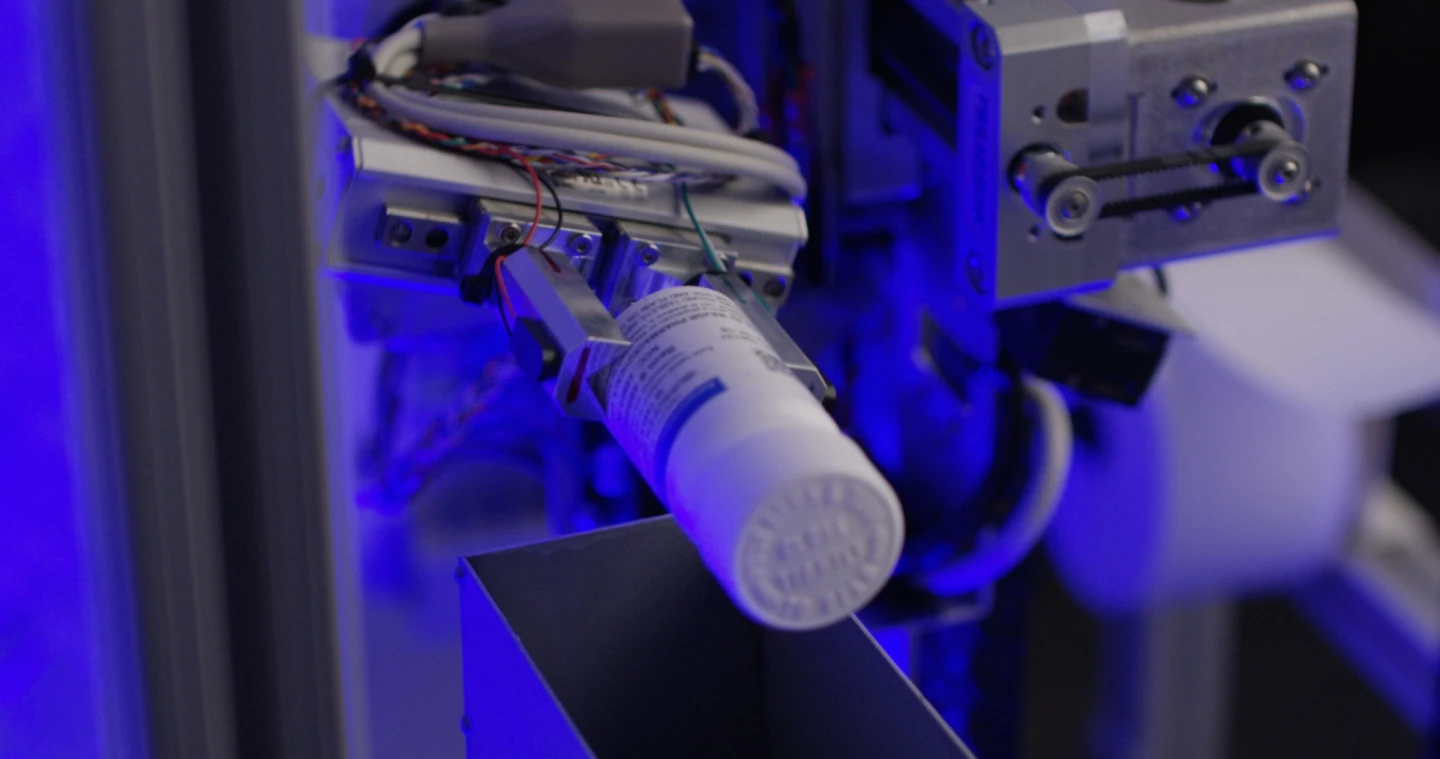 Medication in the OnMed Station is kept in a secure, automated vault