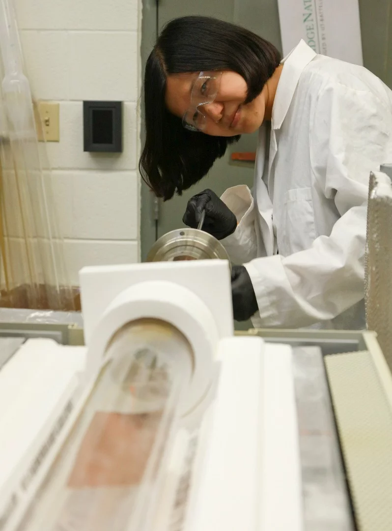 A new process for producing white graphene developed by a team including Yijing Stehle (pictured) could see the material paired with normal graphene to enable the next generation of super-thin, super-flexible electronic devices