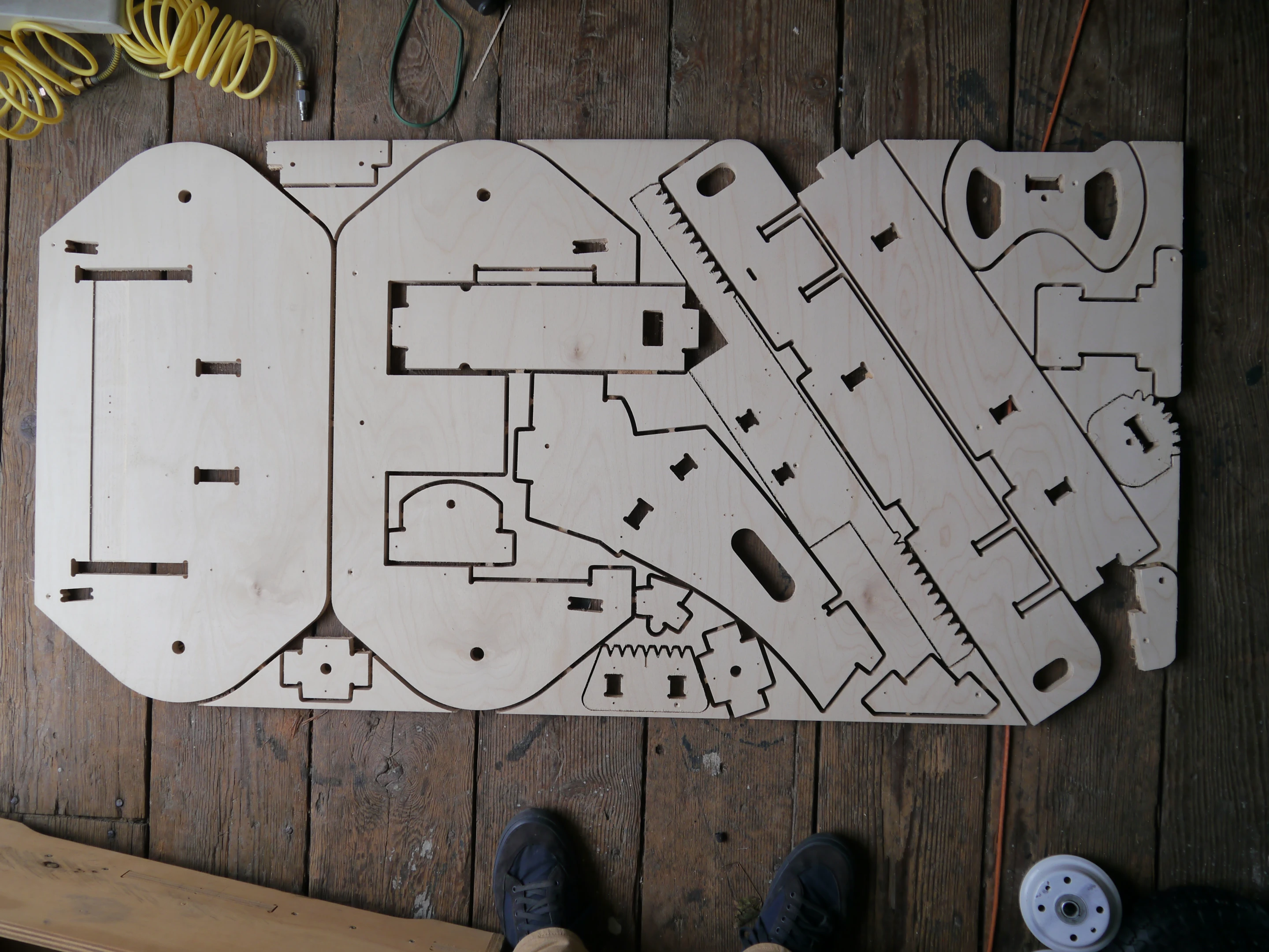 The PlyFly is the work of The FlatWorks, a wooden kit company, and comes in two variants