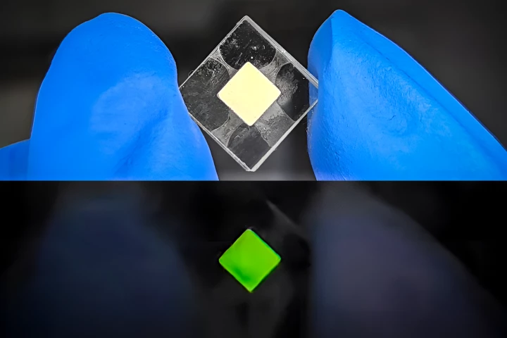 The americium crystal at the heart of the new micronuclear battery
