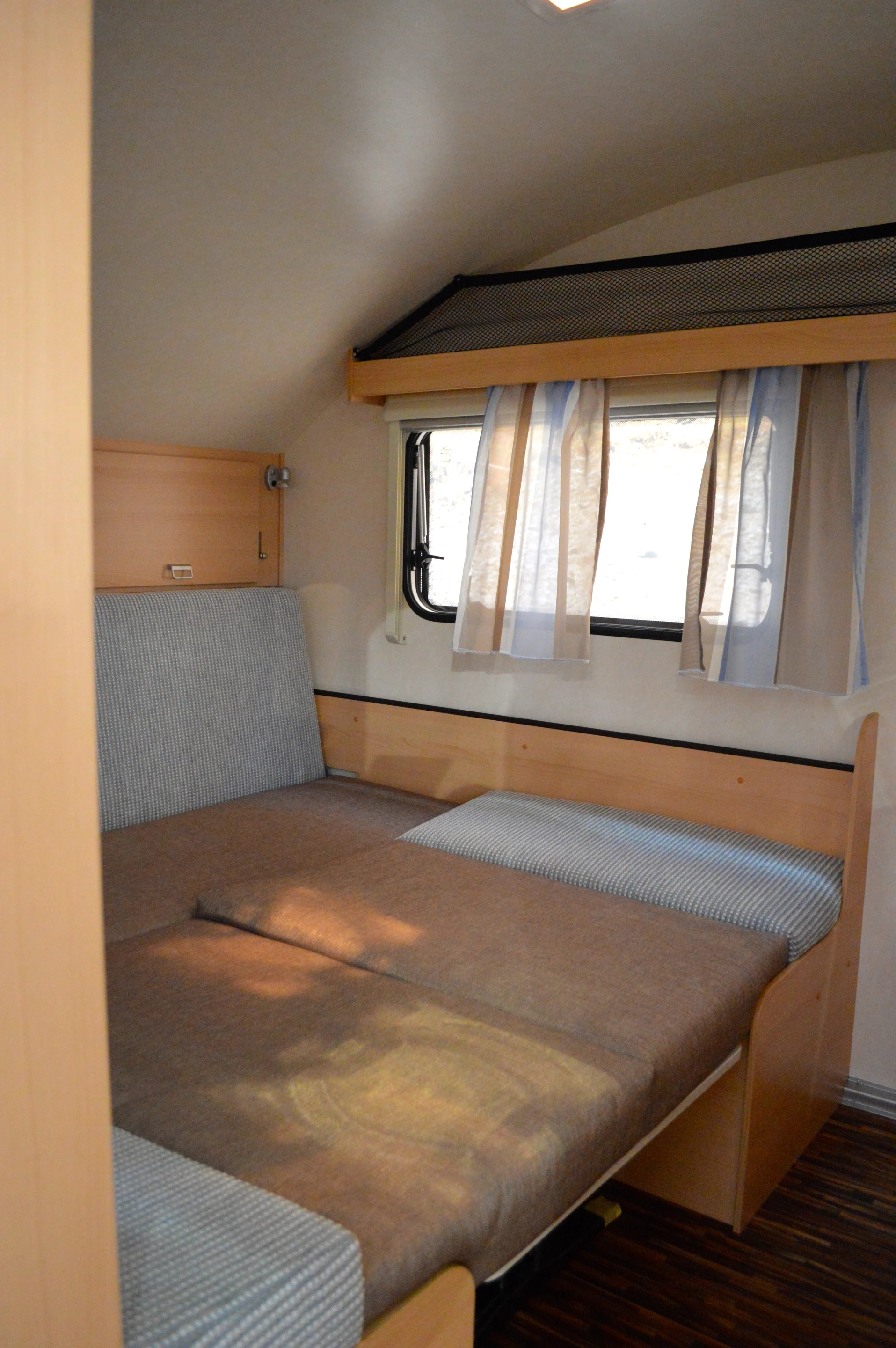 The bed in the T@b is 175 x 200 cm (69 x 78 in)