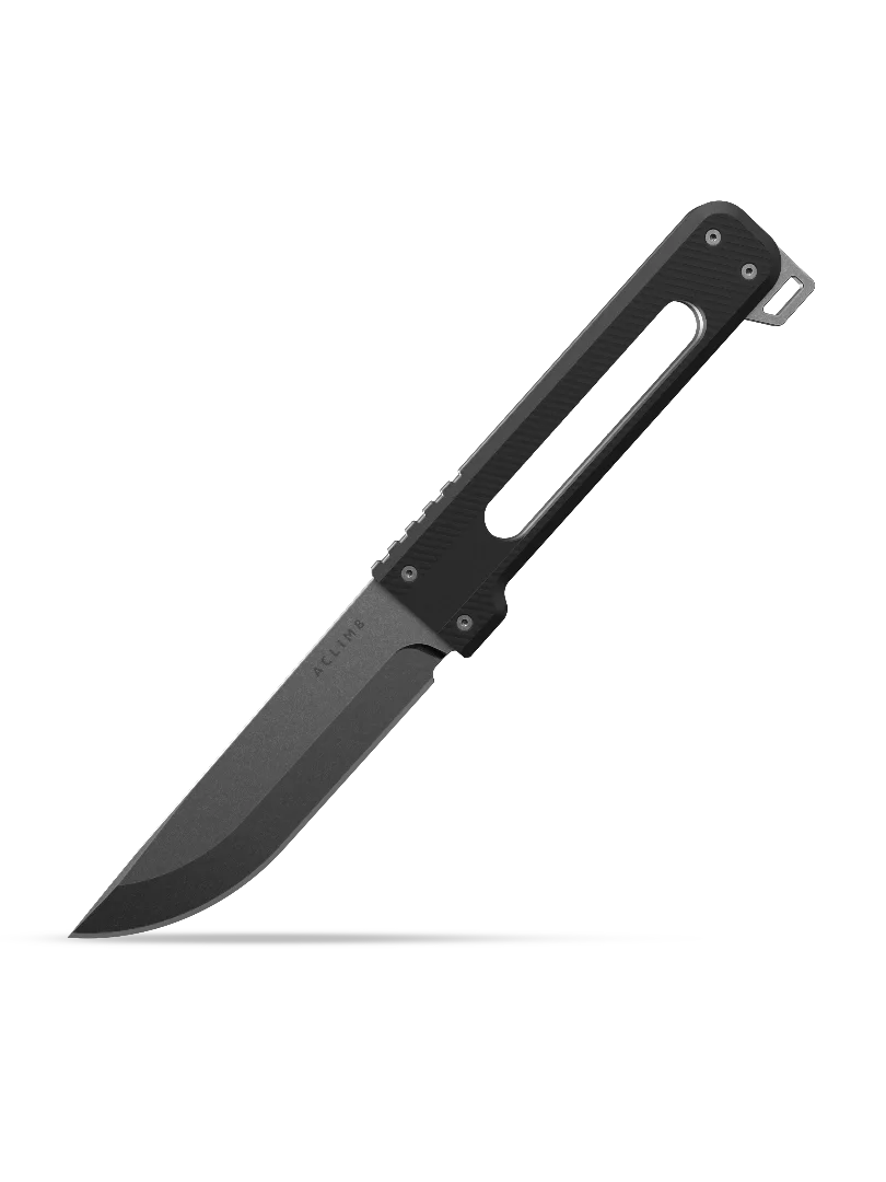 The fixed-blade knife stores inside a sheath in the Combar Pro's handle