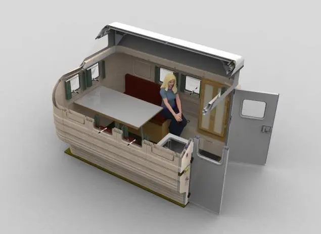 The standard interior is minimalistic, but gives you a place to eat and sleep