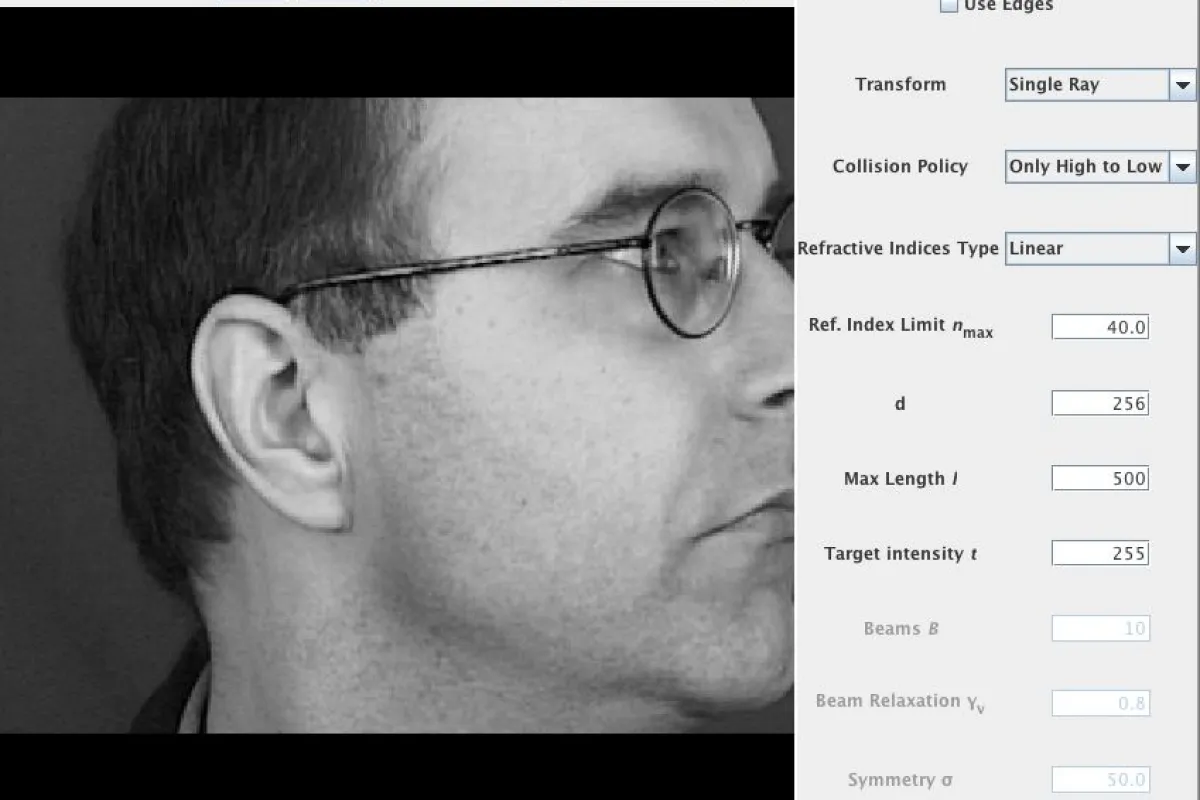Southampton's image ray transform is able to locate and extract ears in images of peoples' heads