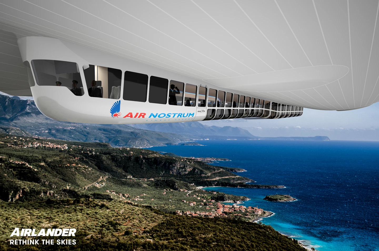 The Air Nostrum Airlander 10 airships will each carry up to 100 passengers on existing Spanish domestic aviation routes