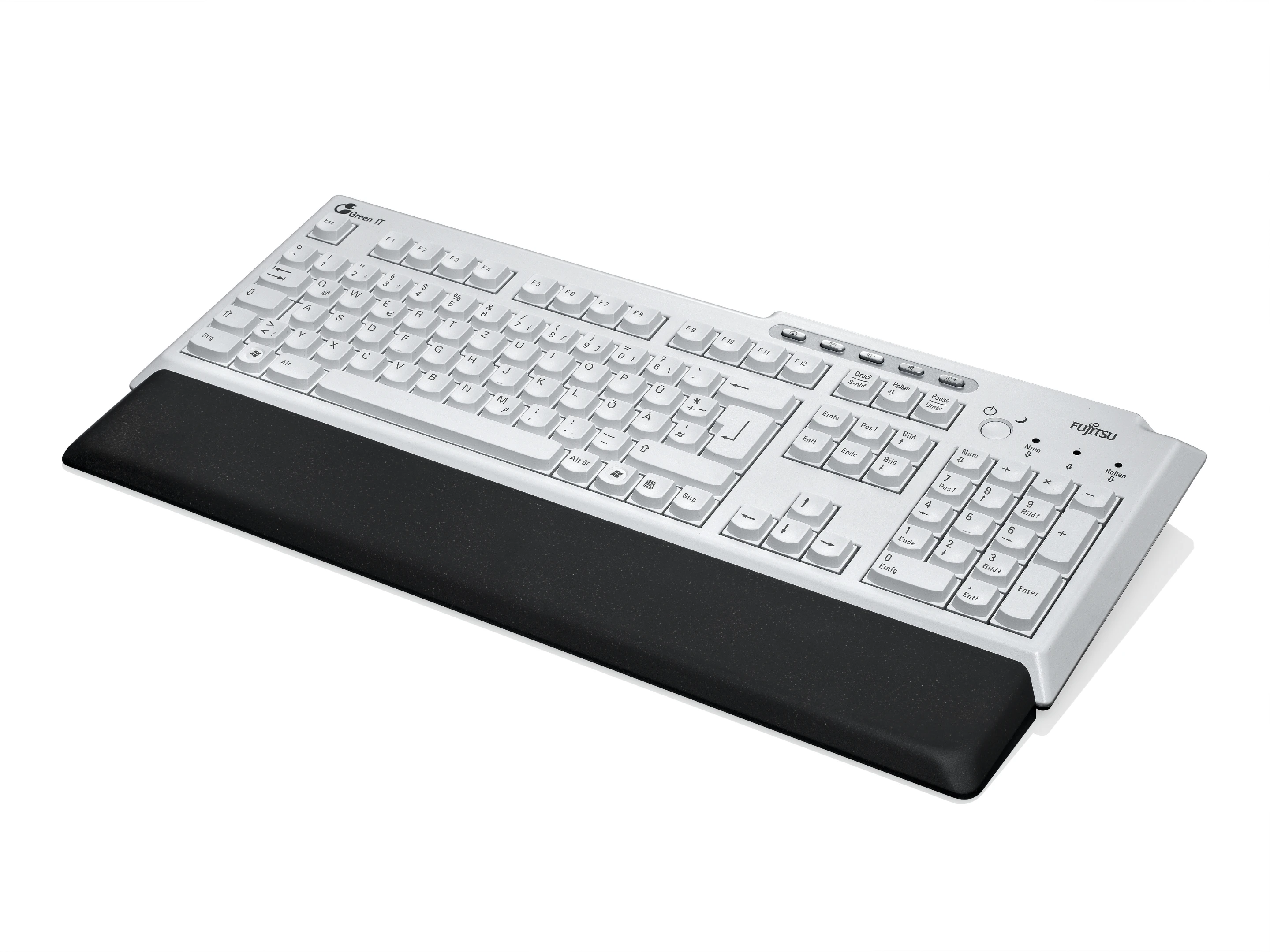 Fuijitsu's KBPC PX ECO keyboard, which is manufactured using 45 per cent less plastic than others on the market