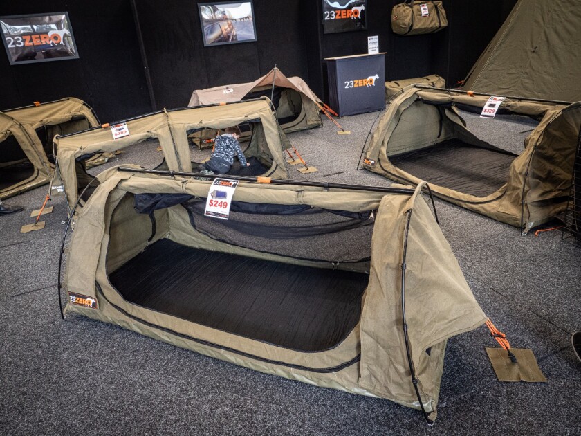 23Zero's range of roll-up swags – small, roll-up mini-tents wth mattresses