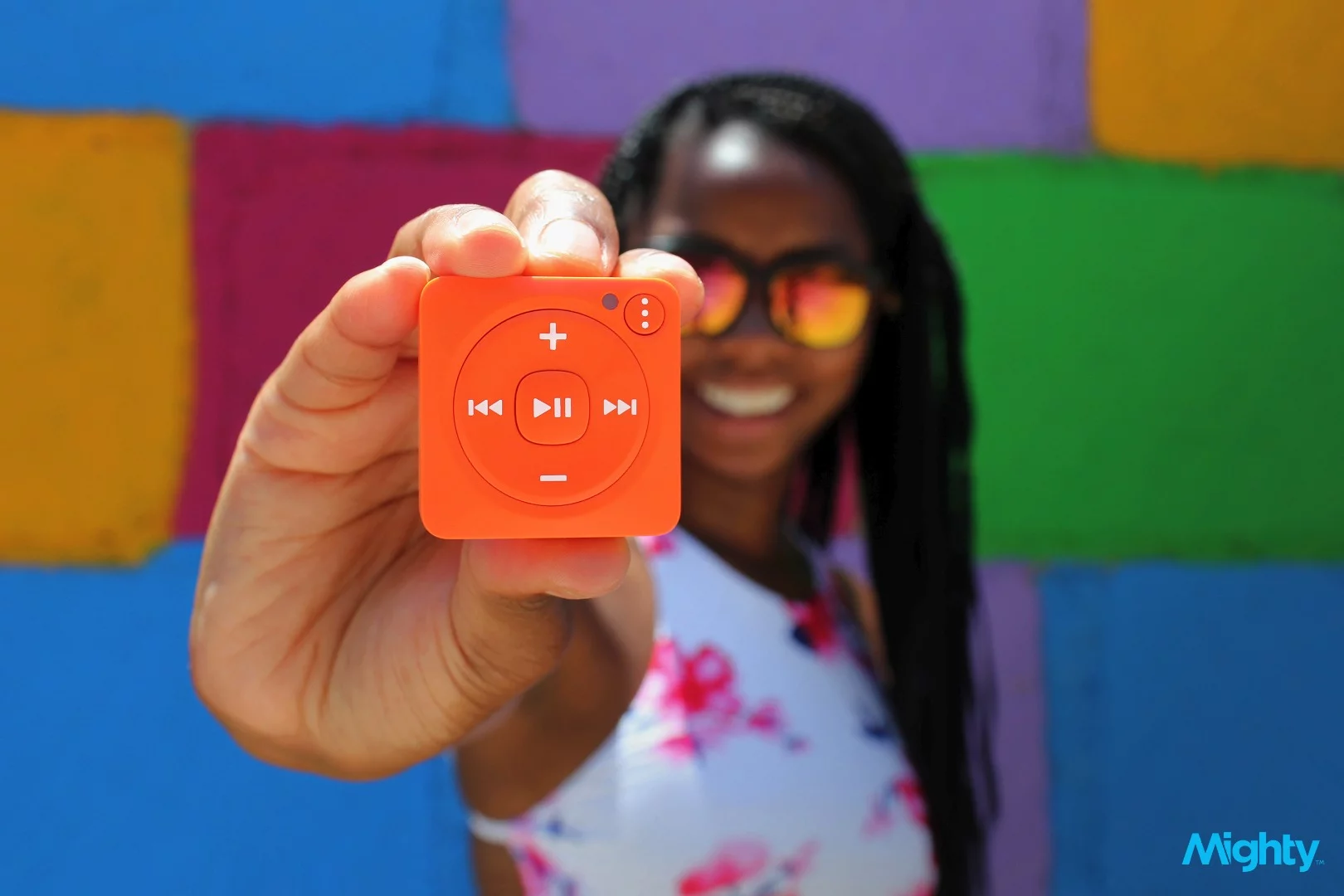 The Mighty music player has no screen, and is controlled using physical buttons