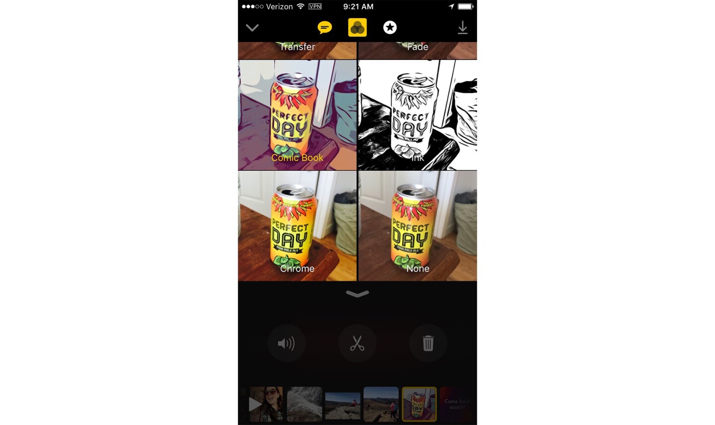 Filter options