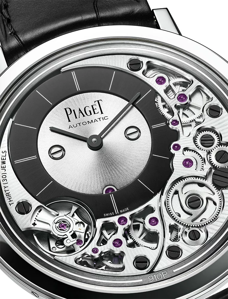 The display on the Piaget Altiplano Ultimate 910 had to be offset ot make room for the movement