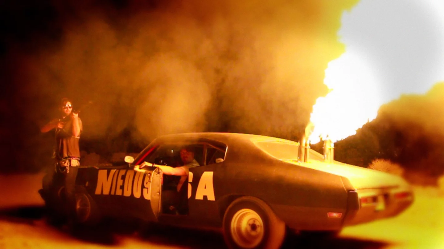 An example of the unique look of the film "Bellflower," shot with cameras built by director Evan Glodell