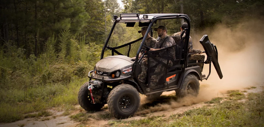 The stealthy nature of the 2018 Textron Off-Road Prowler EV can cater to hunting needs