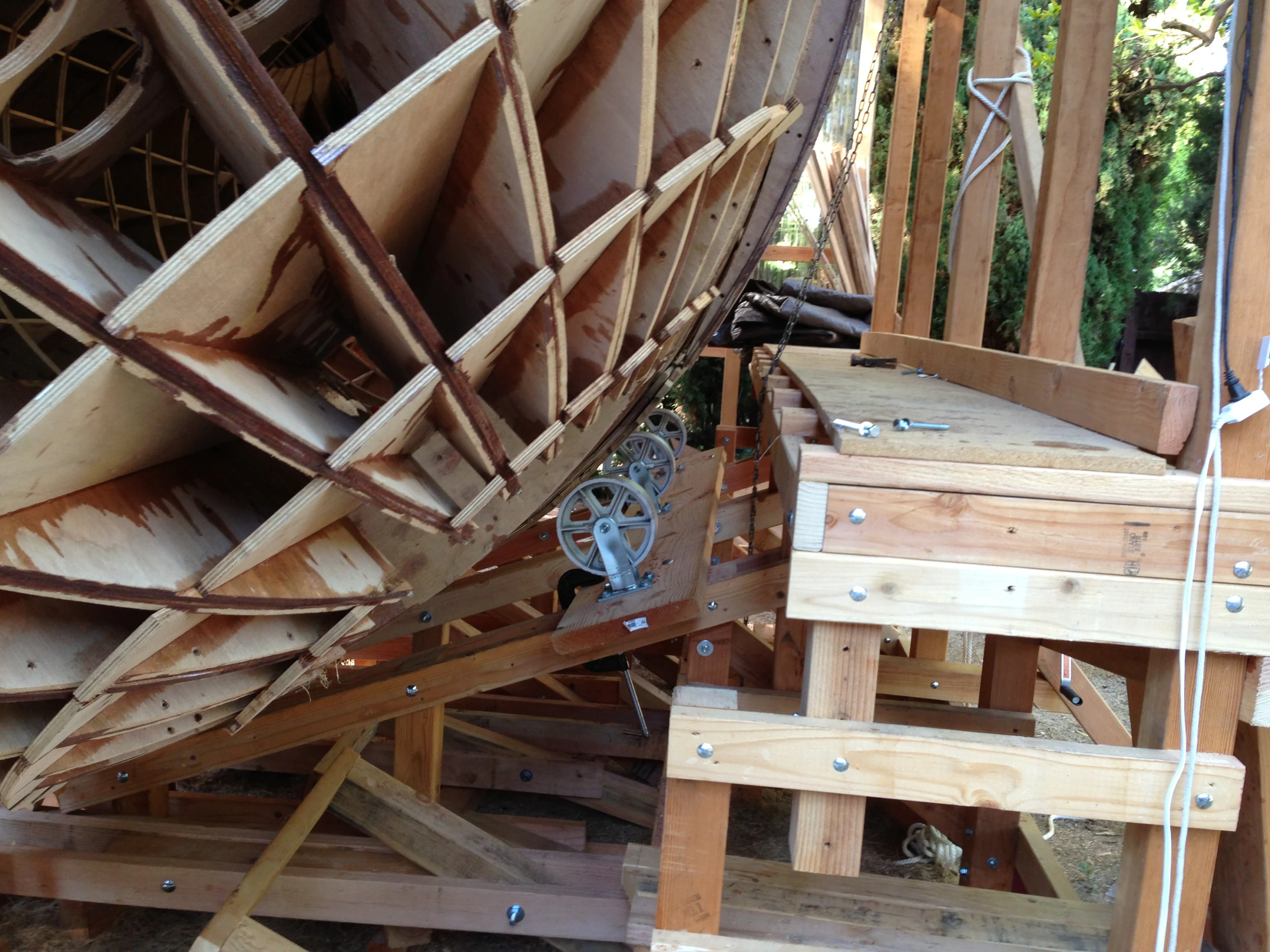 The escape pod is kept in the designer's garden (Photo: Chris Robinson)