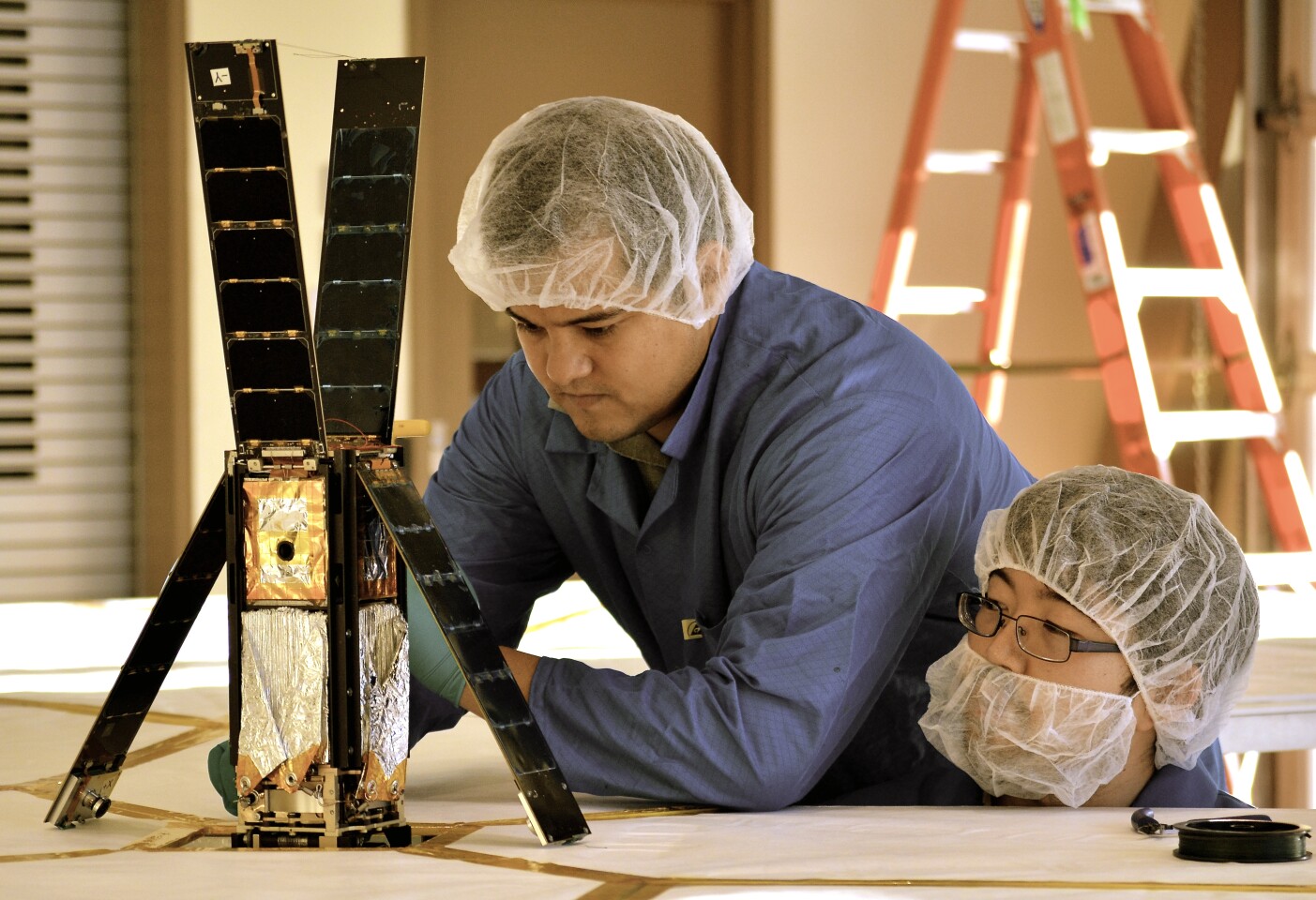 The LightSail CubeSat being tested